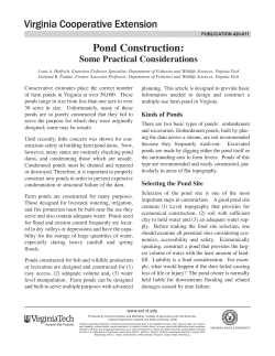 Pond Construction