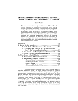 microclimates of racial meaning: historical racial violence and