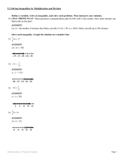 Define a variable, write an inequality, and solve each problem. Then