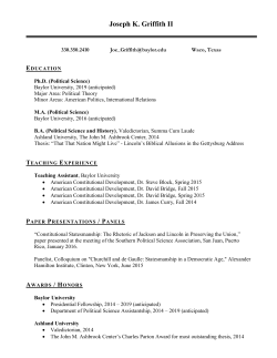 Curriculum Vitae - Baylor University