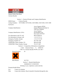 Material Safety Data Sheet Calcium fluoride Section 1