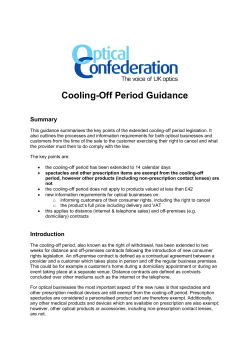 Cooling-Off Period Guidance