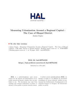 Measuring Urbanization Around a Regional Capital : The Case