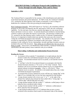2014/2015 IJS Rule Verification Protocol with Guidelines for Novice