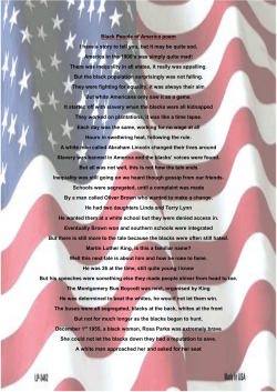 Black People of America poem pdf