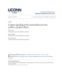 Copper signaling in the mammalian nervous system: synaptic effects