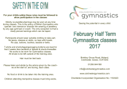 Half Term Feb 2017 leaflet - Colchester School Of Gymnastics