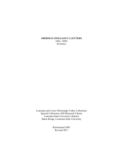 (William T.) Letters - LSU Libraries