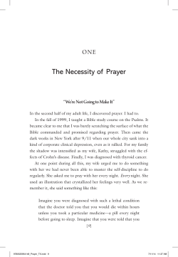 the Necessity of Prayer