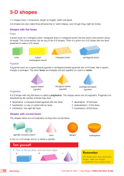 3-D shapes - Schofield and Sims