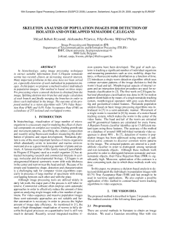 Skeleton Analysis of Population Images for Detection of
