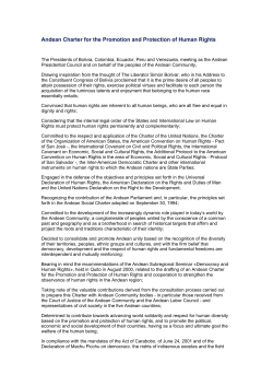 Andean Charter for the Promotion and Protection of