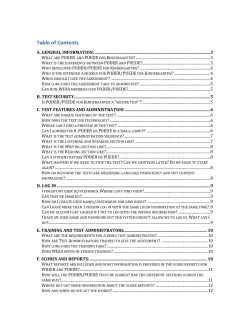 Table of Contents