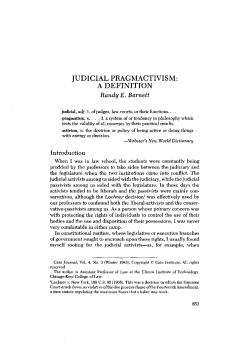 Judicial Pragmactivism A Definition