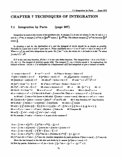 CHAPTER 7 TECHNIQUES OF INTEGRATION