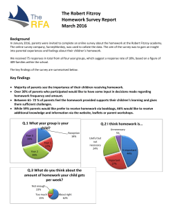 Homework Survey Report March 2016