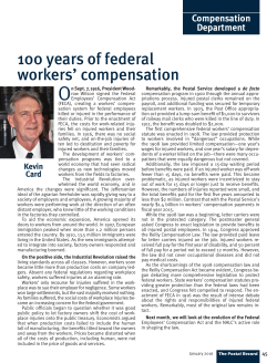 NALC Compensation Department: 100 years of federal workers