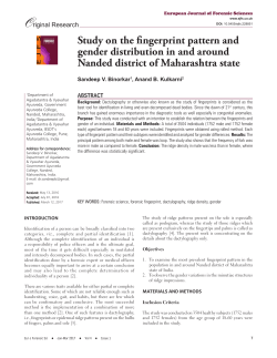 Study on the fingerprint pattern and gender distribution in and