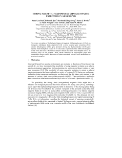 Strong magnetic field induced changes of gene expression