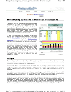 Interpreting Lawn and Garden Soil Test Results