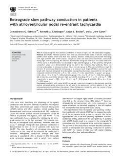 Retrograde slow pathway conduction in patients with atrioventricular