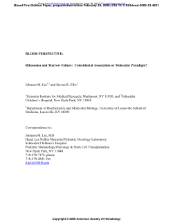 Ribosomes and Marrow Failure: Coincidental