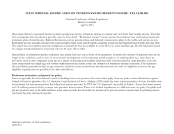 state personal income taxes on pensions and retirement income