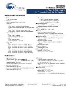 S34MS01G2, S34MS02G2, S34MS04G2, 1 Gb, 2 Gb, 4 Gb SLC