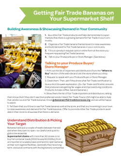 Getting Fair Trade Bananas on Your Supermarket Shelf Building