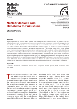 Bulletin of the Atomic Scientists - Yale Sociology