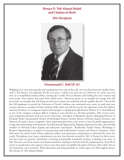 Drummond C. Bell III `63 Horace D. Taft Alumni Medal and Citation