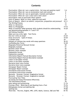 A literacy handbook - North Albany Senior High School