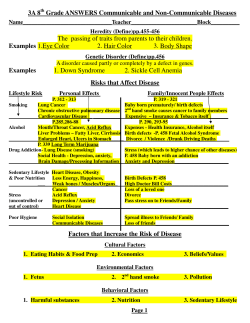 3A 8th Grade ANSWERS Communicable and Non