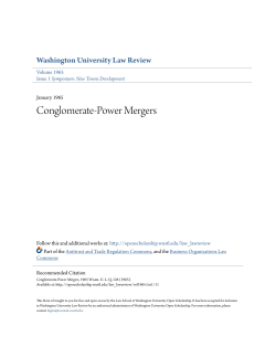Conglomerate-Power Mergers - Washington University Open