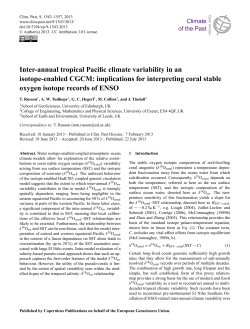 Inter-annual tropical Pacific climate variability in an isotope