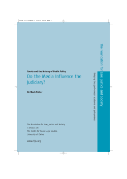 Do the Media Influence the Judiciary?