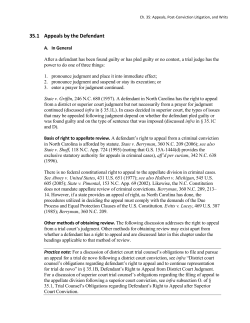 35.1 Appeals by the Defendant