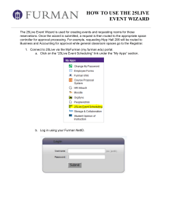 how to use the 25live event wizard