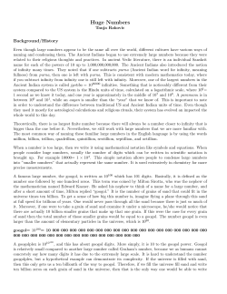 Huge numbers by Tanja Rakovic