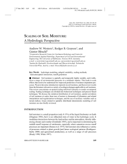 A Hydrologic Perspective - Institut f&uuml;r Wasserbau und