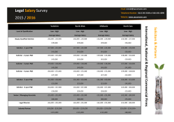 Legal Salary Survey 2015 / 2016