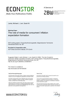 The role of media for consumers` inflation expectation