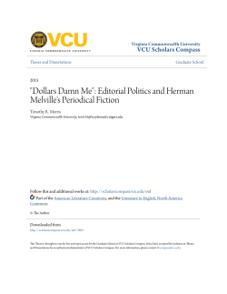 "Dollars Damn Me": Editorial Politics and Herman Melville`s