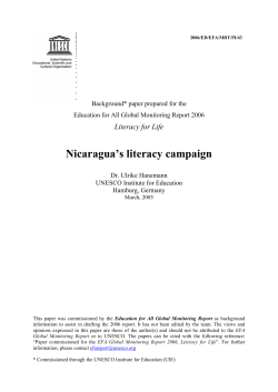 Nicaragua`s literacy campaign - UNESDOC