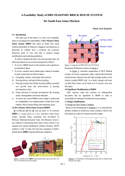 A Feasibility Study of DRY-MASONRY BRICK HOUSE SYSTEM for