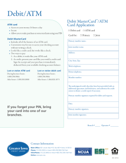Debit/ATM Cards - Greater Iowa Credit Union
