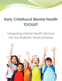 Early Childhood Mental Health TOOLKIT - ECMH