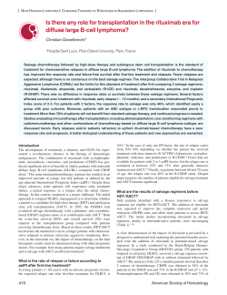 Is there any role for transplantation in the