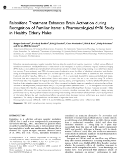 Raloxifene Treatment Enhances Brain Activation during