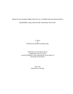Molecular Characterization of an Altered Mating Behavior in